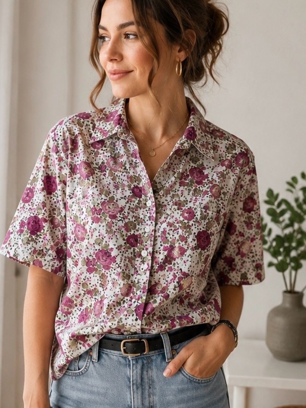 90’s Vintage Tilley Endurables Liberty of London Floral Cotton Shirt Women S/P